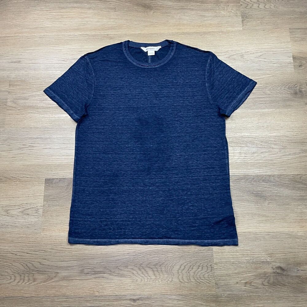 Eleven Paris Shirt Mens Large Blue Designer Basic Lightweight Blank